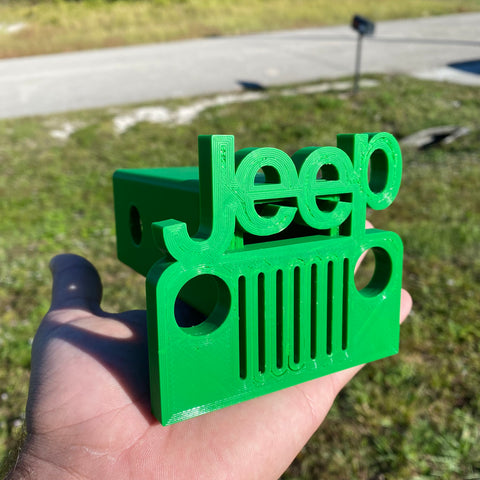 Jeep Wrangler 2” Tow Receiver Hitch Cover Green
