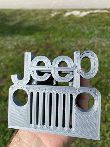 Jeep Wrangler 2” Tow Receiver Hitch Cover Silver