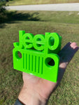 Jeep Wrangler 2” Tow Receiver Hitch Cover Lime Green