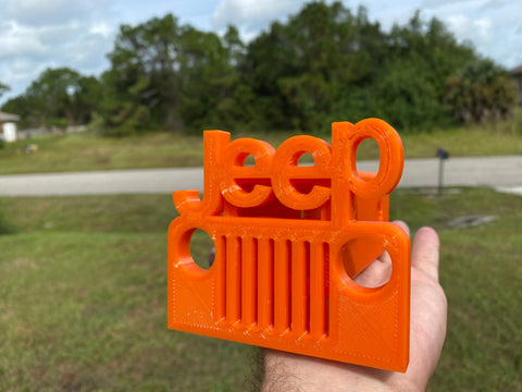 Jeep Wrangler 2” Tow Receiver Hitch Cover Orange